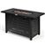 60,000 BTU Brown Rectangular Portable LP Gas Propane Fire Pit Table