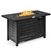 60,000 BTU Brown Rectangular Portable LP Gas Propane Fire Pit Table