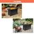 60,000 BTU Brown Rectangular Portable LP Gas Propane Fire Pit Table