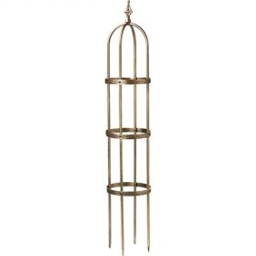 60-inch Steel Outdoor Garden Trellis Obelisk (Color: Copper)