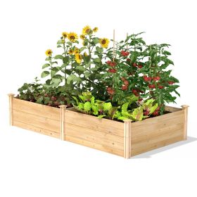 17-inch Raised Garden Bed 4 ft x 8 ft - Made in USA (Option: High Pine Wood)