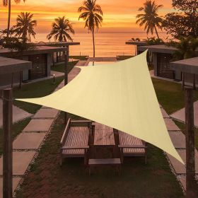 Artpuch Custom Size Beige Sun Shade Sail Canopy 185 GSM Durable Fabric UV Block Awning for Outdoor Patio Garden Backyard (Customized Ava (Color: Beige, size: 09'x23')